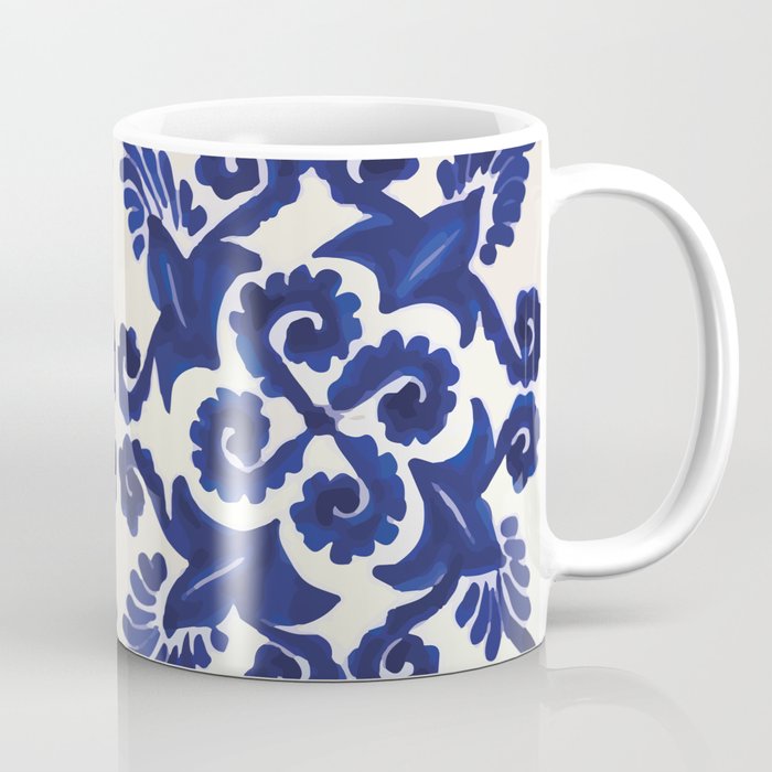 Talavera mexican tile traditional blue ceramic mosaic Coffee Mug Gallery Image 1
