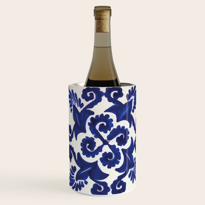 Talavera mexican tile traditional blue ceramic mosaic Wine Chiller Gallery Image 3