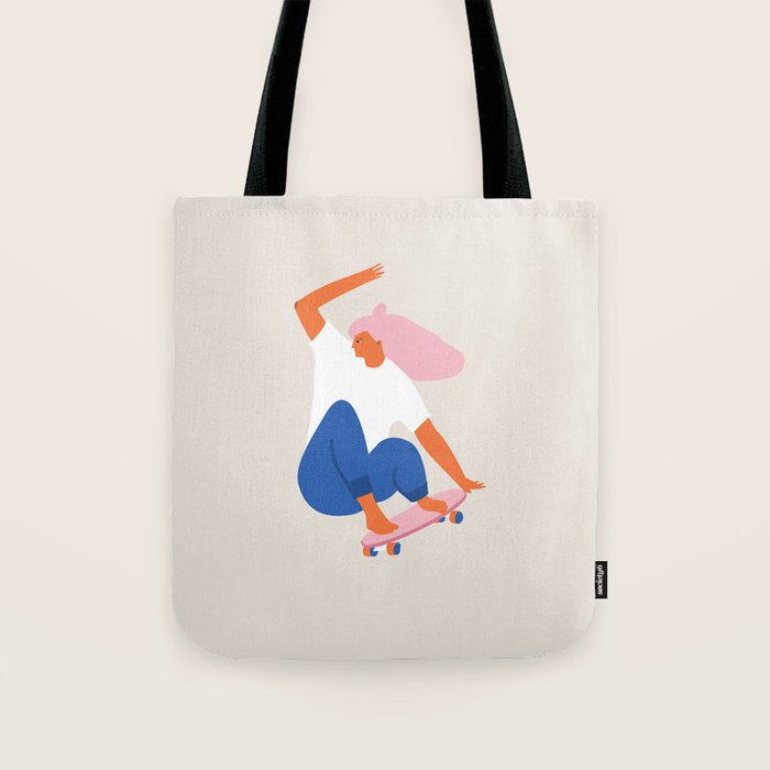 Skateboard girl Tote Bag Gallery Image 1
