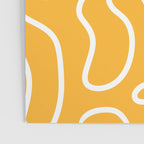 Squiggle Maze Abstract Minimalist Pattern in Mustard and White Poster Gallery Image 3