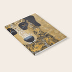Black and Gold Klimt Dog Notebook Gallery Image 2