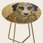 Black and Gold Klimt Dog Side Table Gallery Image 2