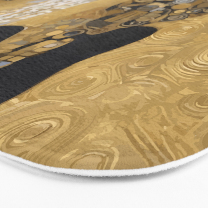 Black and Gold Klimt Dog Bath Mat Gallery Image 3