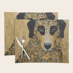 Black and Gold Klimt Dog Placemat Gallery Image 1