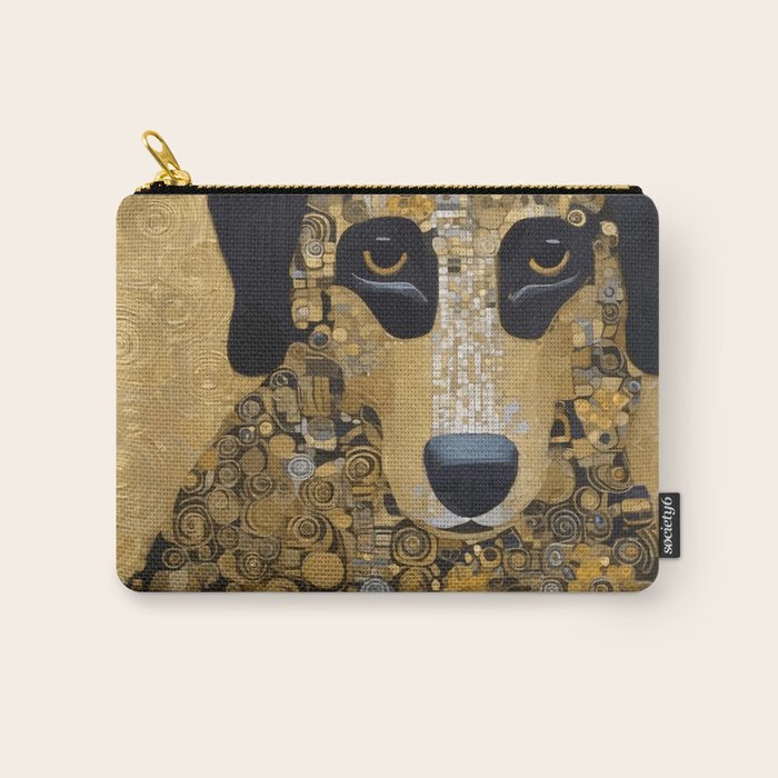 Black and Gold Klimt Dog Carry All Pouch Gallery Image 1