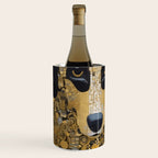 Black and Gold Klimt Dog Wine Chiller Gallery Image 1
