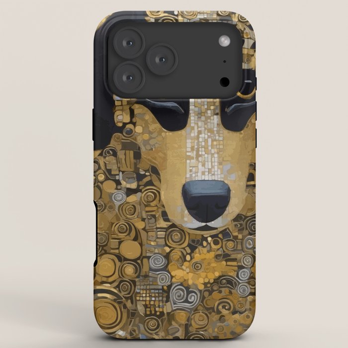 Black and Gold Klimt Dog iPhone Case Gallery Image 8