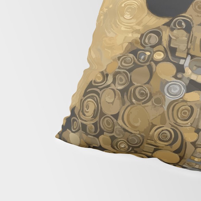 Black and Gold Klimt Dog Pillow Sham Gallery Image 4
