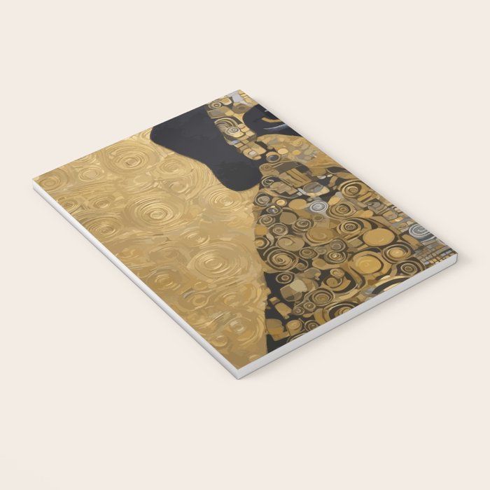 Black and Gold Klimt Dog Notebook Gallery Image 3