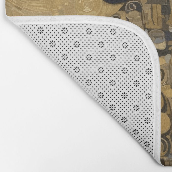 Black and Gold Klimt Dog Bath Mat Gallery Image 2