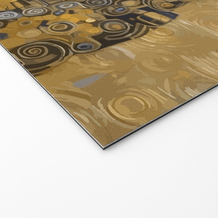 Black and Gold Klimt Dog Welcome Mat Gallery Image 2