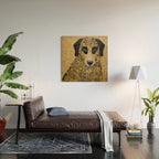 Black and Gold Klimt Dog Wood Wall Art Gallery Image 2