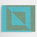 bold minimal greek geometry Green Blue Jigsaw Puzzle Gallery Image 1