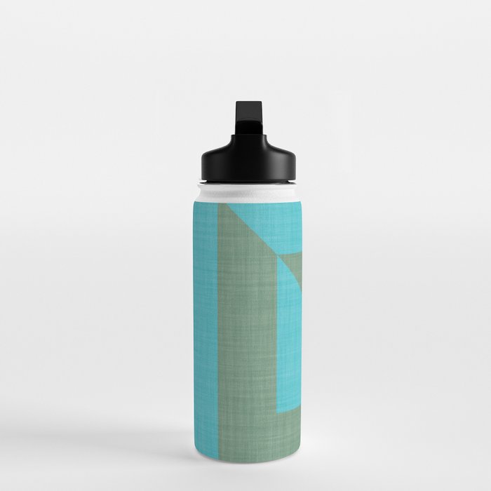 bold minimal greek geometry Green Blue Water Bottle Gallery Image 3