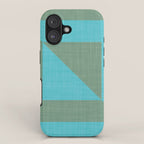 bold minimal greek geometry Green Blue iPhone Case Gallery Image 1