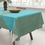 bold minimal greek geometry Green Blue Tablecloth Gallery Image 3