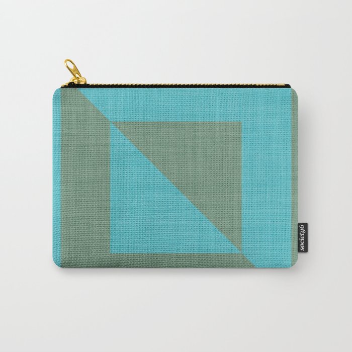 bold minimal greek geometry Green Blue Carry All Pouch Gallery Image 1