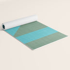 bold minimal greek geometry Green Blue Yoga Mat Gallery Image 2
