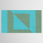 bold minimal greek geometry Green Blue Tablecloth Gallery Image 2