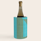 bold minimal greek geometry Green Blue Wine Chiller Gallery Image 2