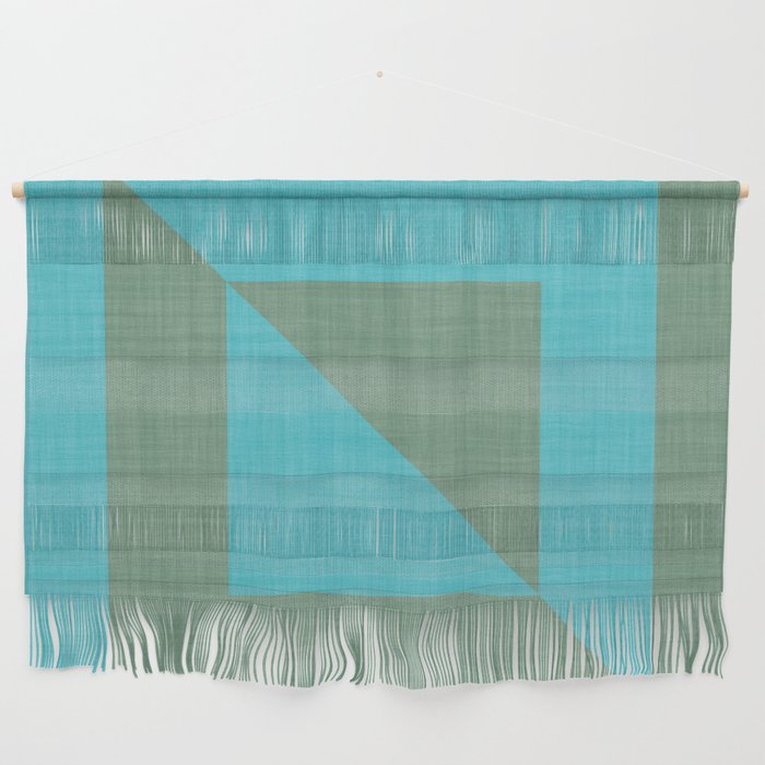 bold minimal greek geometry Green Blue Wall Hanging Gallery Image 1