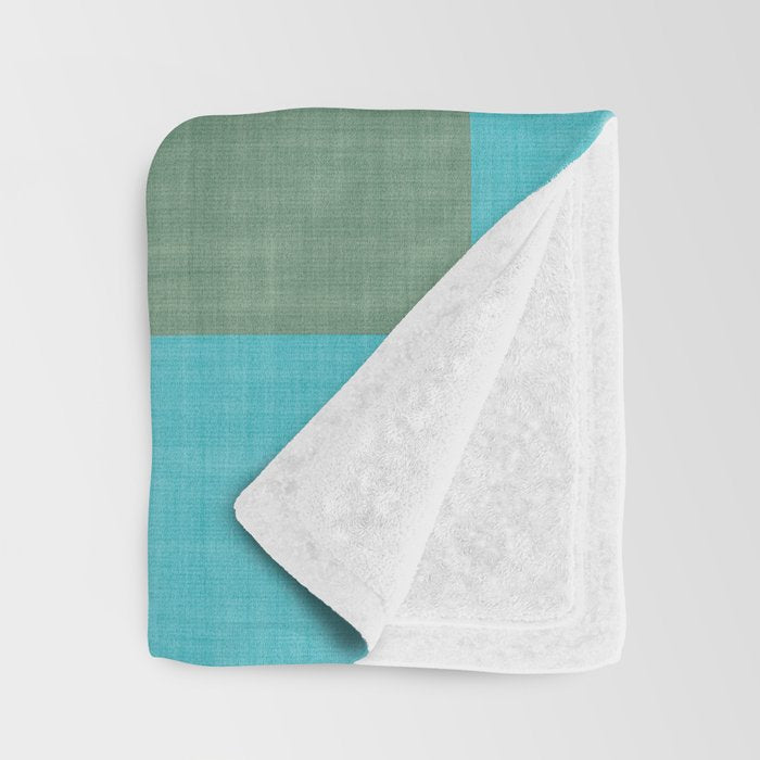 bold minimal greek geometry Green Blue Throw Blanket Gallery Image 3