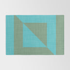 bold minimal greek geometry Green Blue Rug Gallery Image 2
