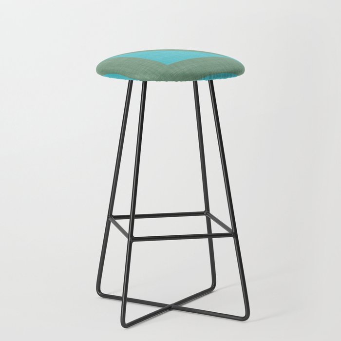 bold minimal greek geometry Green Blue Stool Gallery Image 1