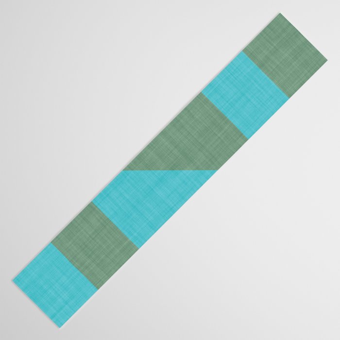 bold minimal greek geometry Green Blue Table Runner Gallery Image 3