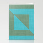 bold minimal greek geometry Green Blue Stationery Card Gallery Image 2