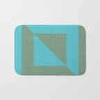 bold minimal greek geometry Green Blue Bath Mat Gallery Image 1