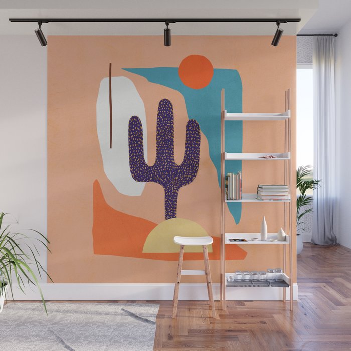 Tropical Cactus in full colour Wall Mural Gallery Image 1