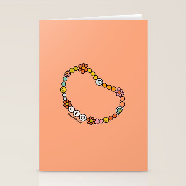 Leo Friendship Bracelet Stationery Card Gallery Image 1