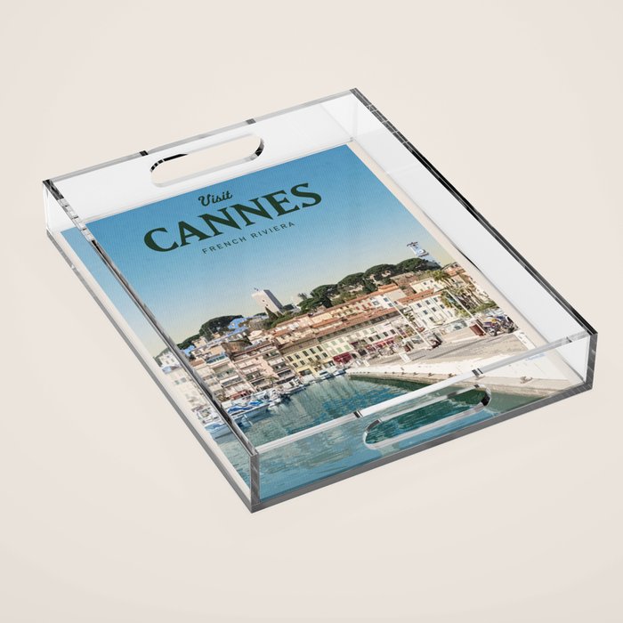 Visit Cannes Acrylic Tray Gallery Image 1