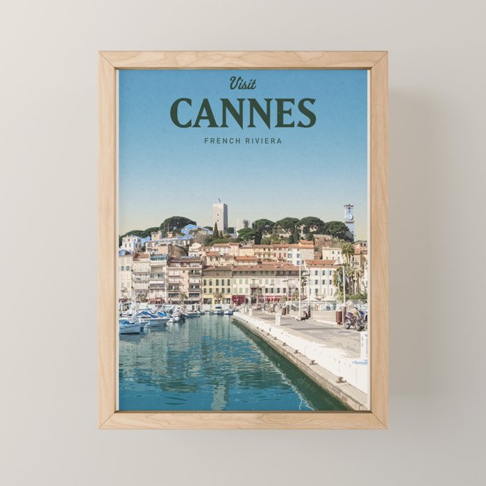 Visit Cannes Mini Art Print Gallery Image 1