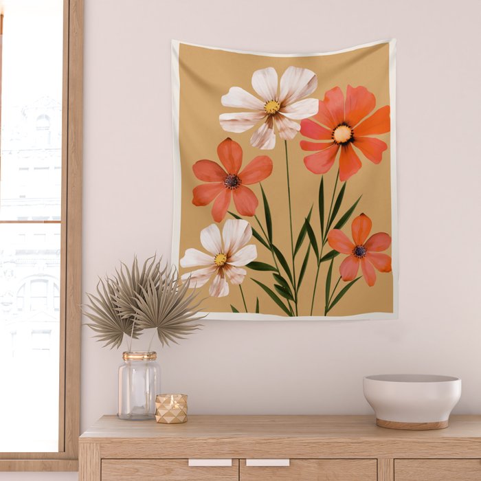 Pastel Petal Symphony Wall Tapestry Gallery Image 2
