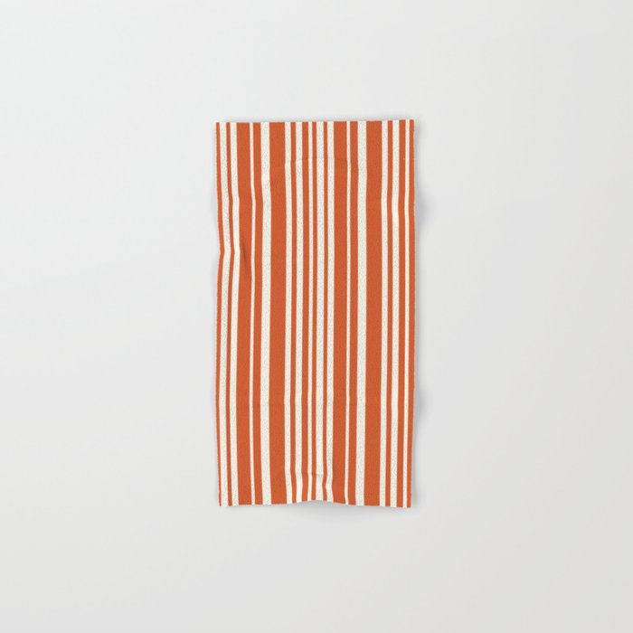 Classic Stripes XLVIII - Bright Retro Red Bath Towel Gallery Image 1