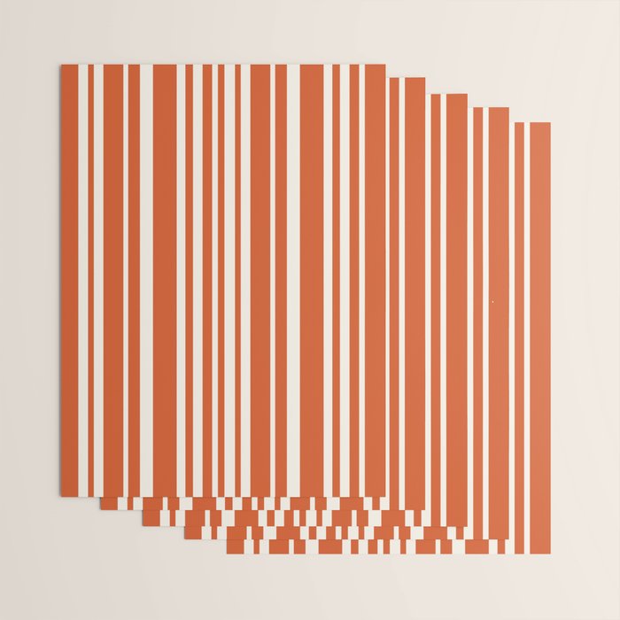 Classic Stripes XLVIII - Bright Retro Red Wrapping Paper Gallery Image 3