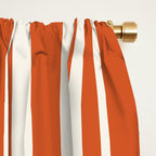 Classic Stripes XLVIII - Bright Retro Red Window Curtain Gallery Image 2