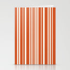 Classic Stripes XLVIII - Bright Retro Red Stationery Card Gallery Image 2