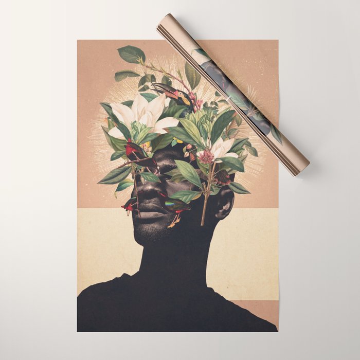 Birds are my Real Origin Reversed Wrapping Paper Gallery Image 1