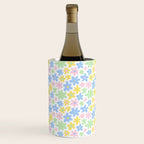 Colorful pastel flower art pattern Wine Chiller Gallery Image 1