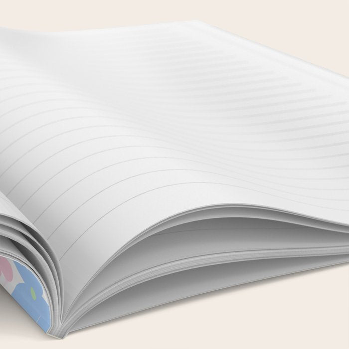 Colorful pastel flower art pattern Notebook Gallery Image 2