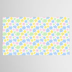 Colorful pastel flower art pattern Tablecloth Gallery Image 2