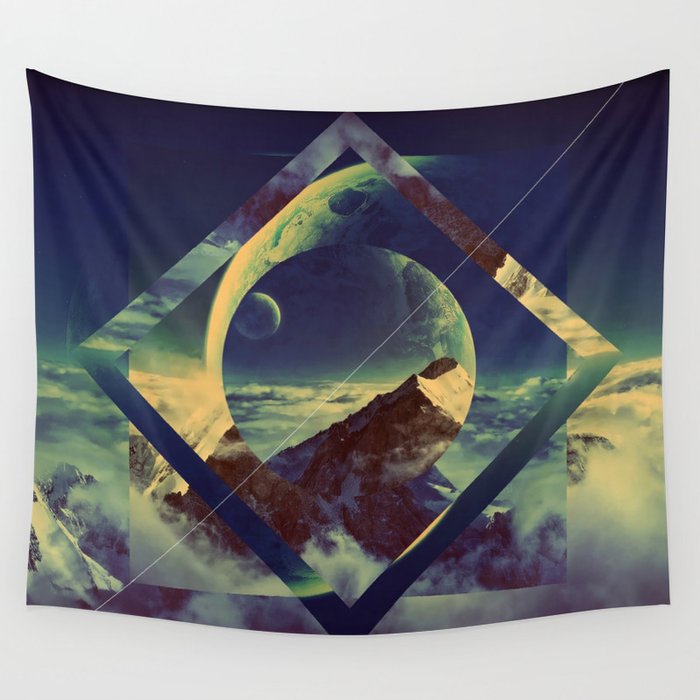 Abstract Mountains Wall Tapestry Gallery Image 4