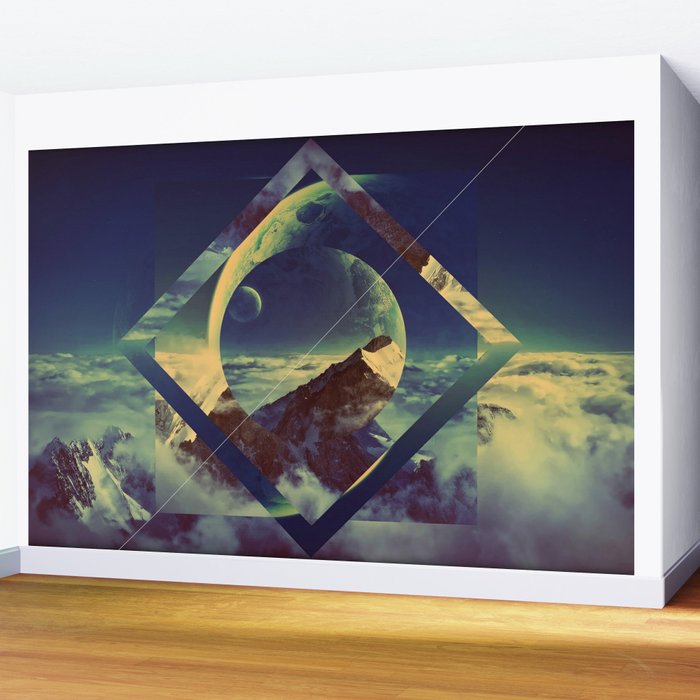 Abstract Mountains Wall Mural Gallery Image 2