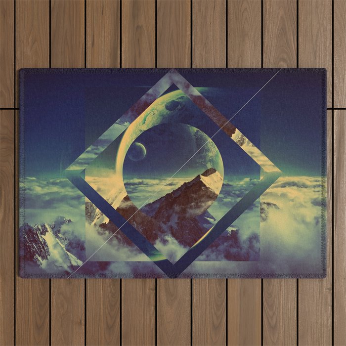 Abstract Mountains Outdoor Rug Gallery Image 1