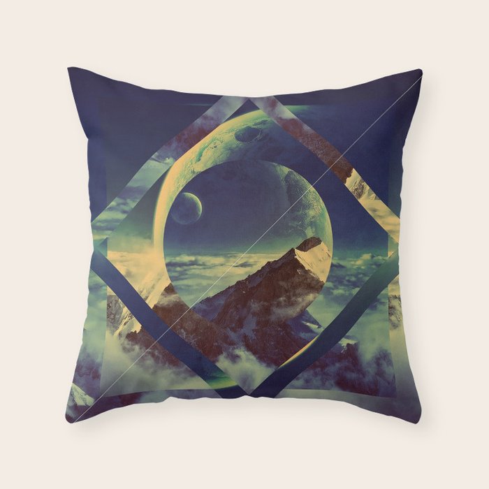 Abstract Mountains Throw Pillow Gallery Image 1