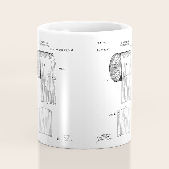 Toilet Paper Patent - Bathroom Art - Antique Coffee Mug Gallery Image 4