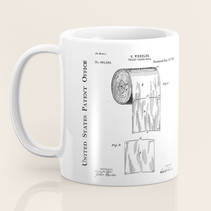Toilet Paper Patent - Bathroom Art - Antique Coffee Mug Gallery Image 3